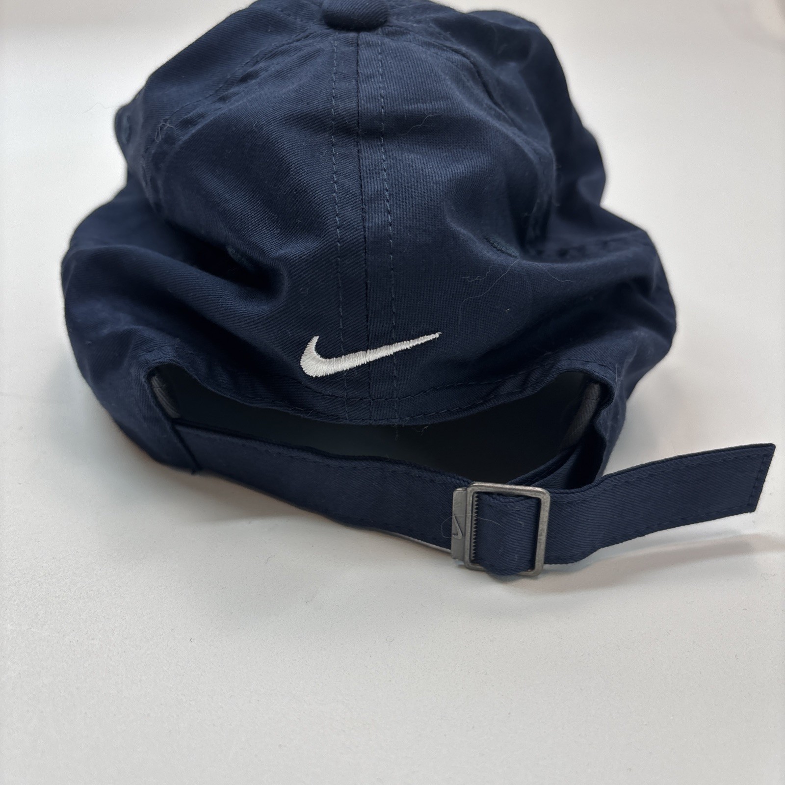 Old Row Crest Nike Dri-Fit Golf Hat White Red Logo Adjustable Cap Blue Heritage