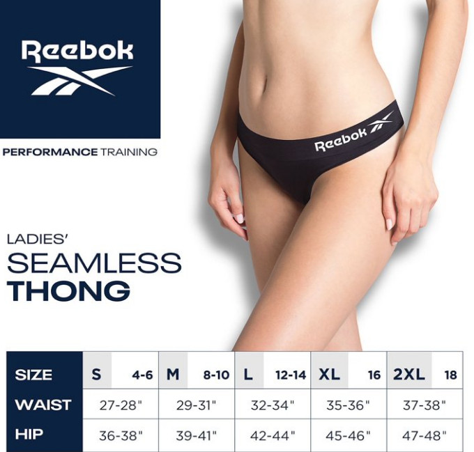 Reebok 5 Pack Seamless Thong Performance Underwear Women’s S (4-6)