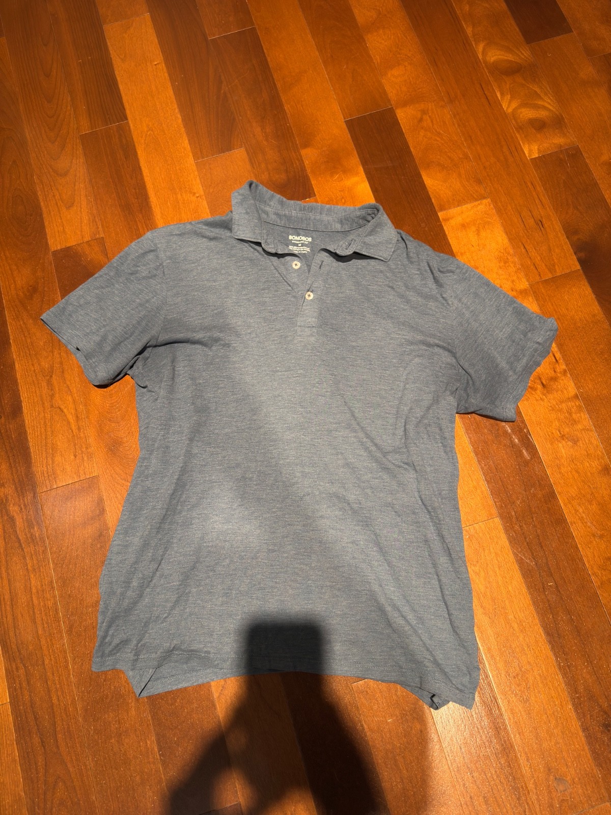 Bonobos Standard Fit Men’s Polo 2 Pack Blue and Gray Medium Pima Cotton Acrylic