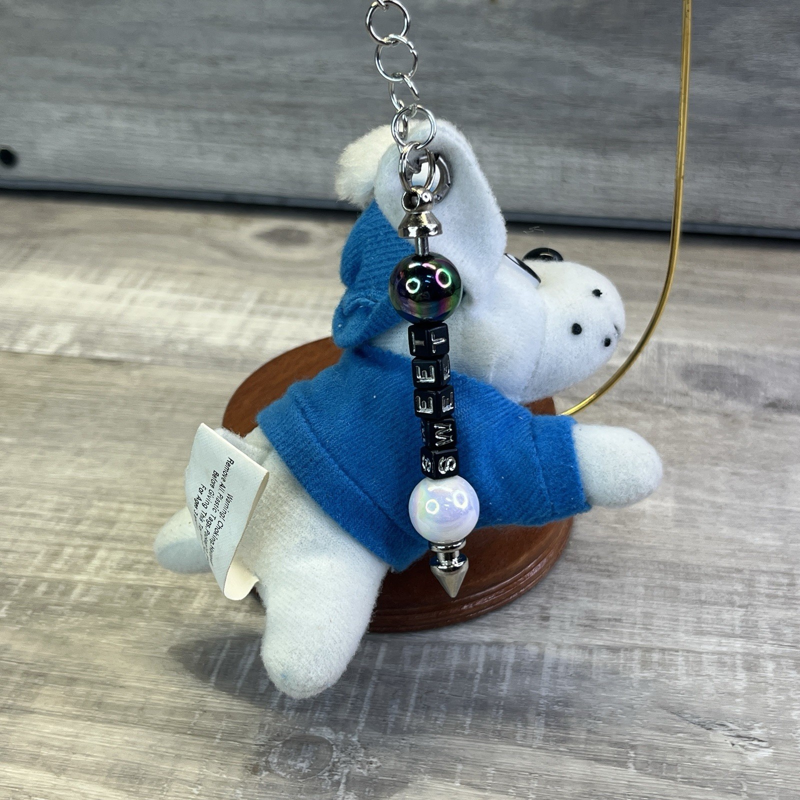 Slush Puppy Sweet OOAK Toy Bag Charm Keychain Handmade Ornament Vintage Plush