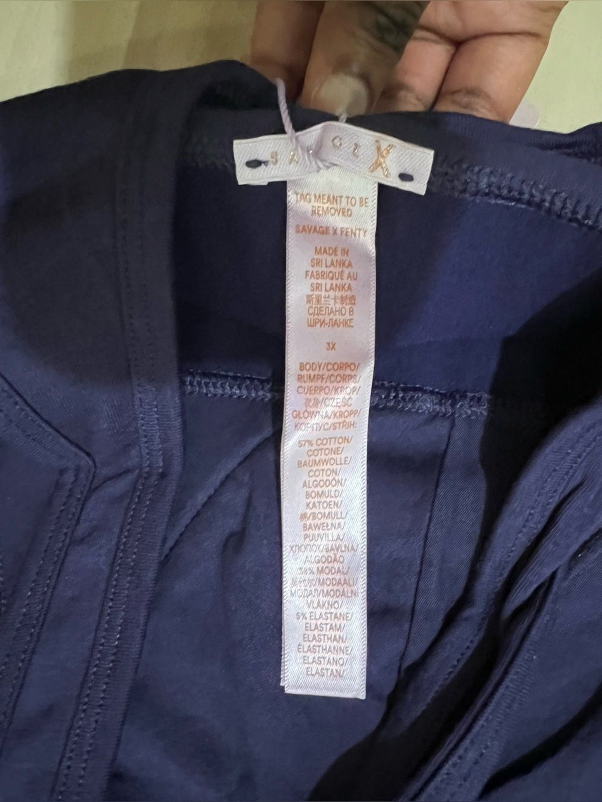 Savage X Fenty NWT Plus Women 3X Vaporwave Forever Savage Bralette in Navy Blue