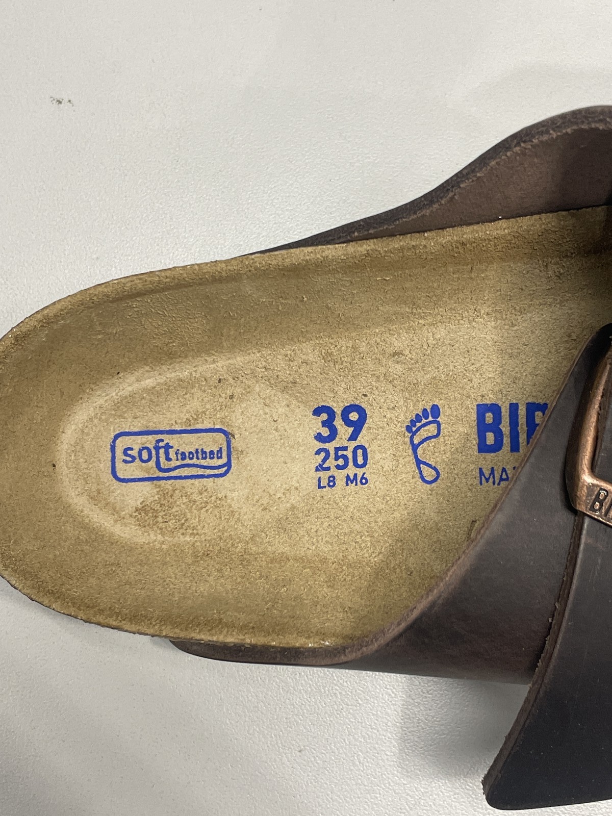 Birkenstock Unisex W8/M6 Arizona Habana Soft Footbed Slip-On Sandals 0452761