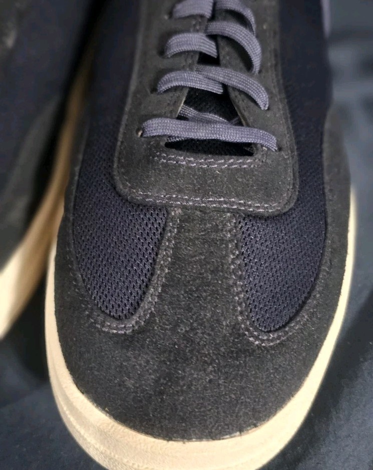 Olukai Punini Sneakers Navy Blue Green Bamboo Men’s Size 12 New No Box Defects