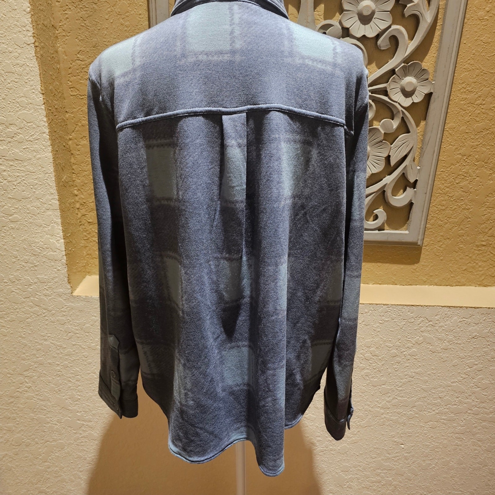 32 Degrees Heat L Soft Brushed Plaid Button Shirt Sage Green Cabincore Cozycore