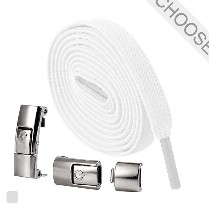 Tie Shoe Laces Press Lock Shoelaces Without Ties Elastic Laces Sneaker Kids USA