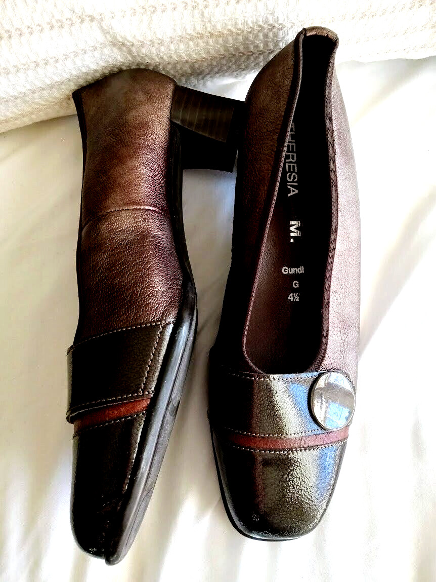 Theresia M. Women Dress Shoes, Gundi Gray Faux Leather Size US 7
