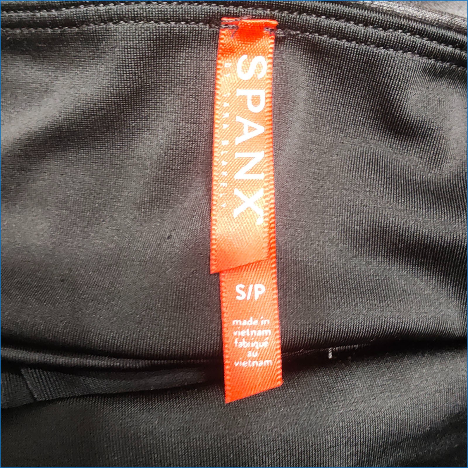 Spanx Leggings S Womens Black 100% Polyester Elastic Waist Solid Casual Classic