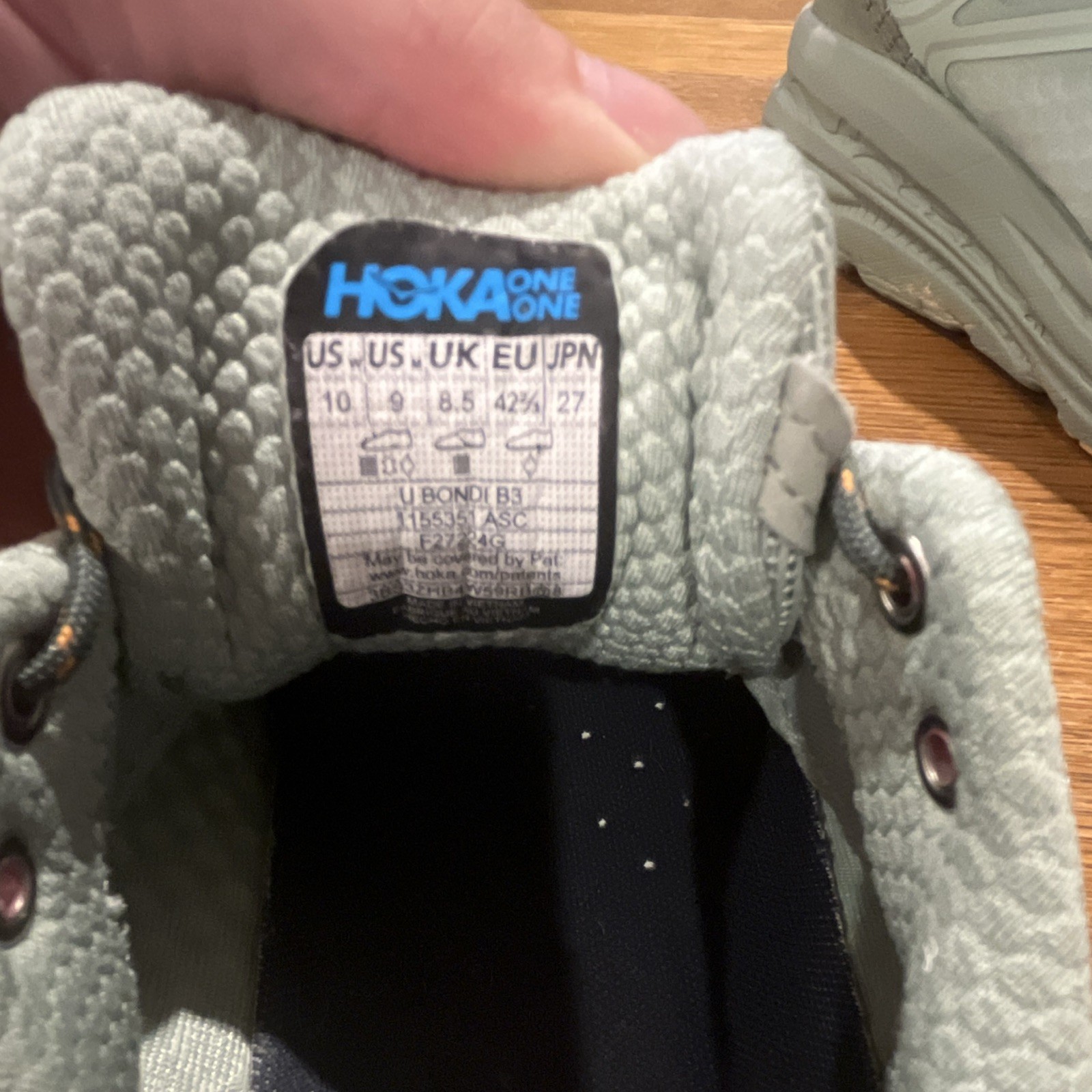 Hoka One Bondi B3LSWomen’s Athletic Sneakers Aloe Vera/Succulent Mesh FP collab