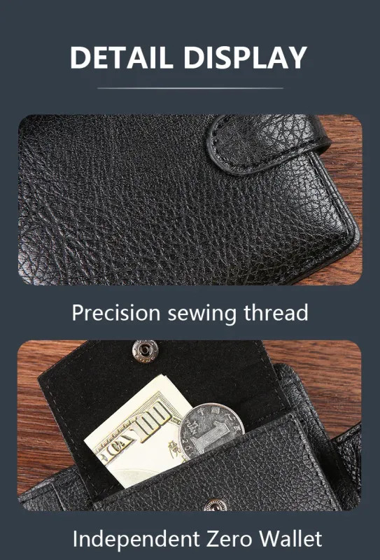 Vintage Wallet For Men Leather Short Hasp Man Wallets Casual Durable Coin Pouch