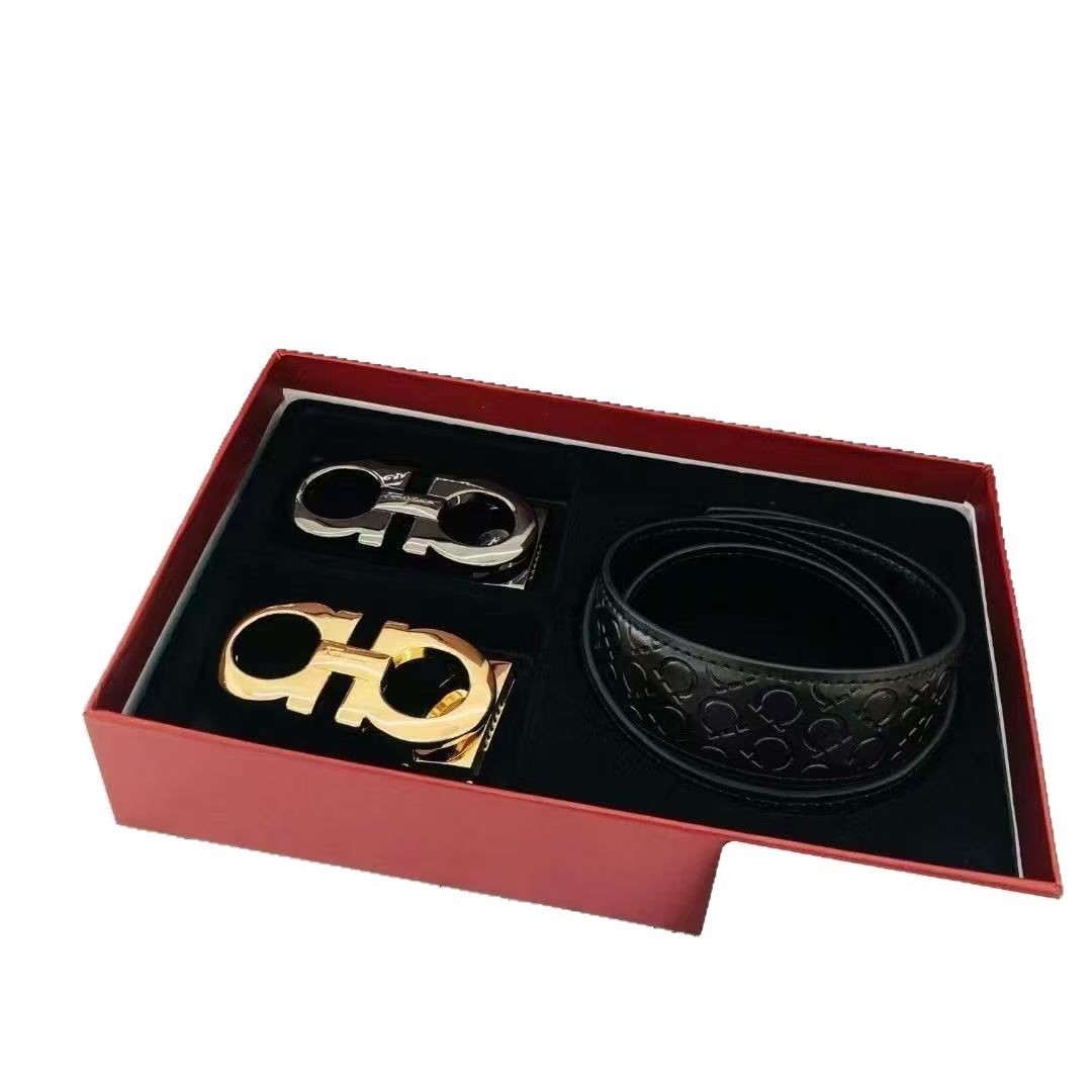 Salvatore Ferragamo Men’s Leather Belt Exquisite Italian Craftsmans Luxury Gift