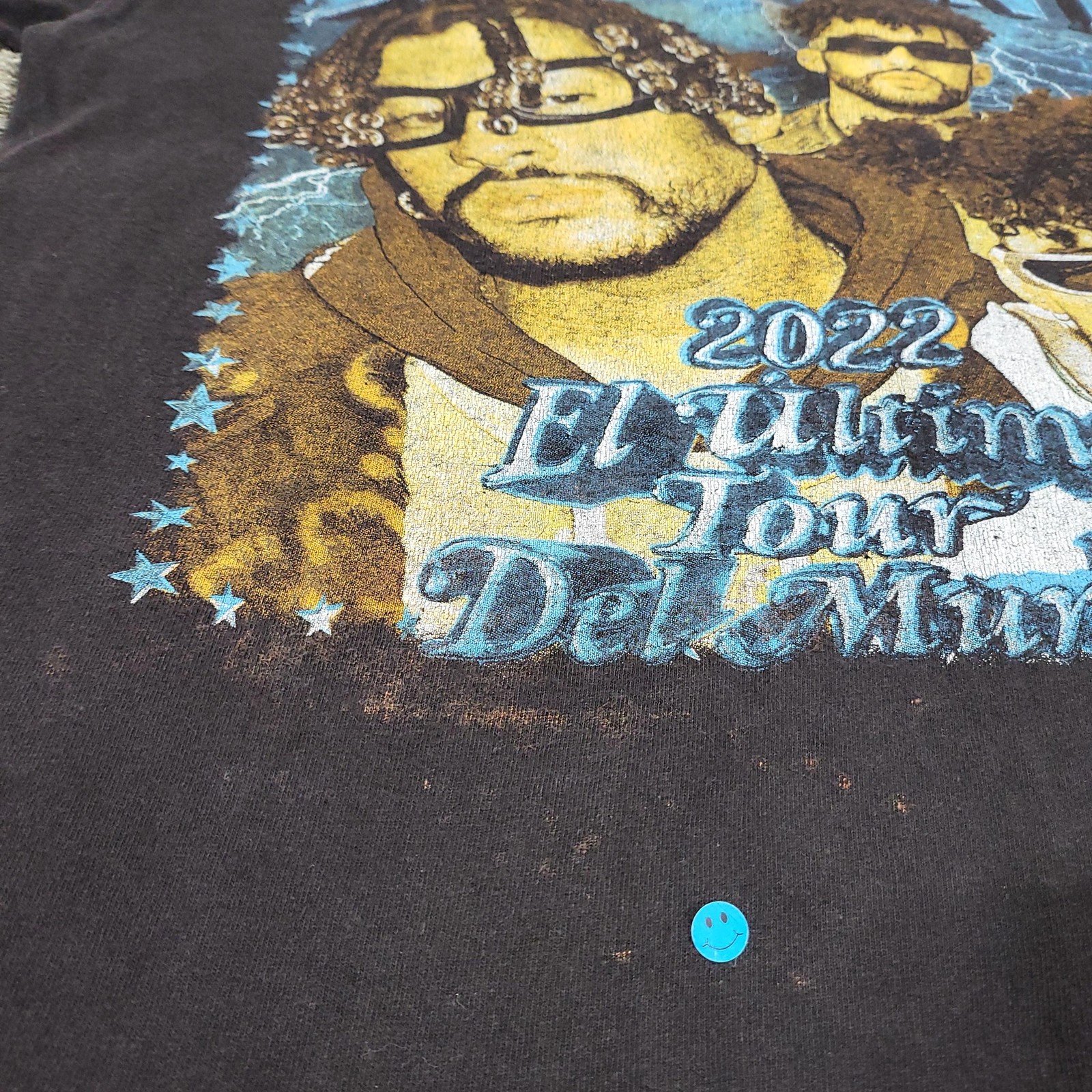 Bad Bunny Shirt Mens Medium Black 2022 El Ultimo Tour Del Mundo Music Concert