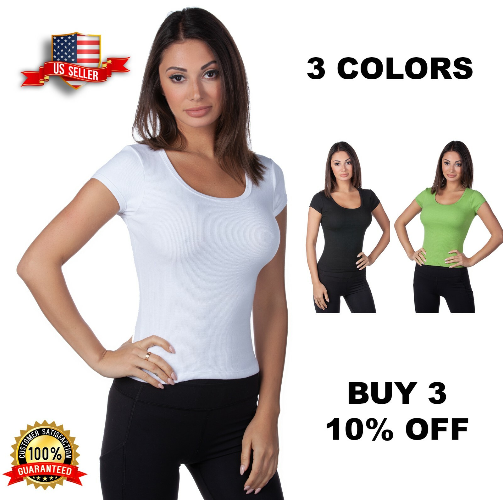 Hering Women’s Scoop Neck Cap Sleeve T-shirt Style 02A7