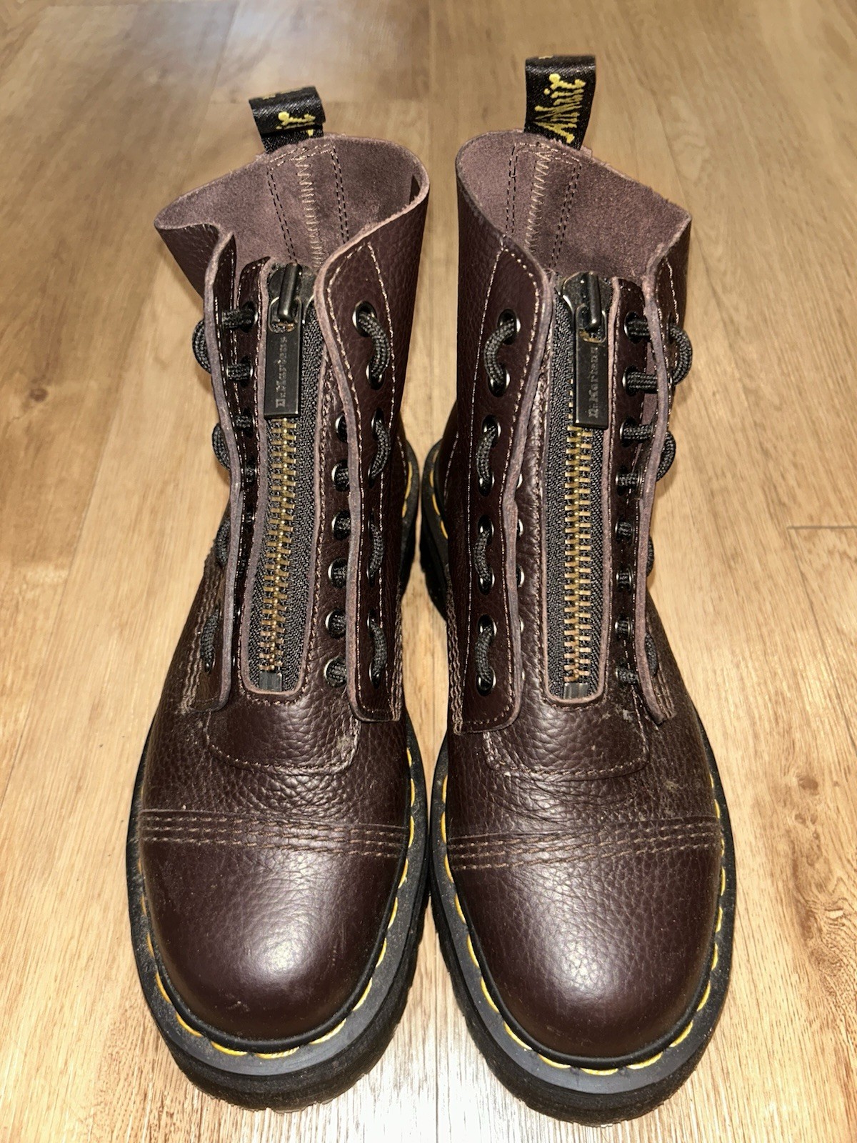Doc Marten’s Maroon Sinclair Zip Up Lace Up Boots Womens US 8 UK6