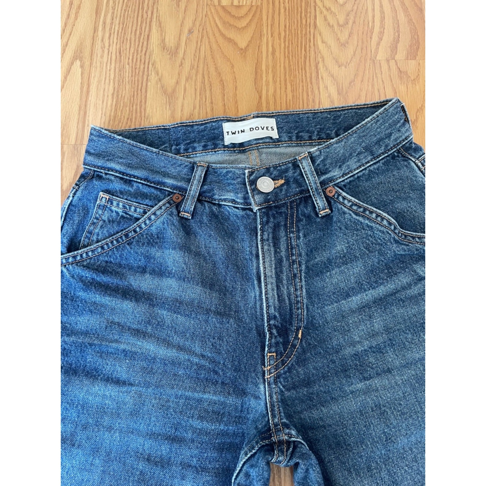 Twin Doves Denim by Emerson Fry The Barrel Jean in Dark Nova size 24