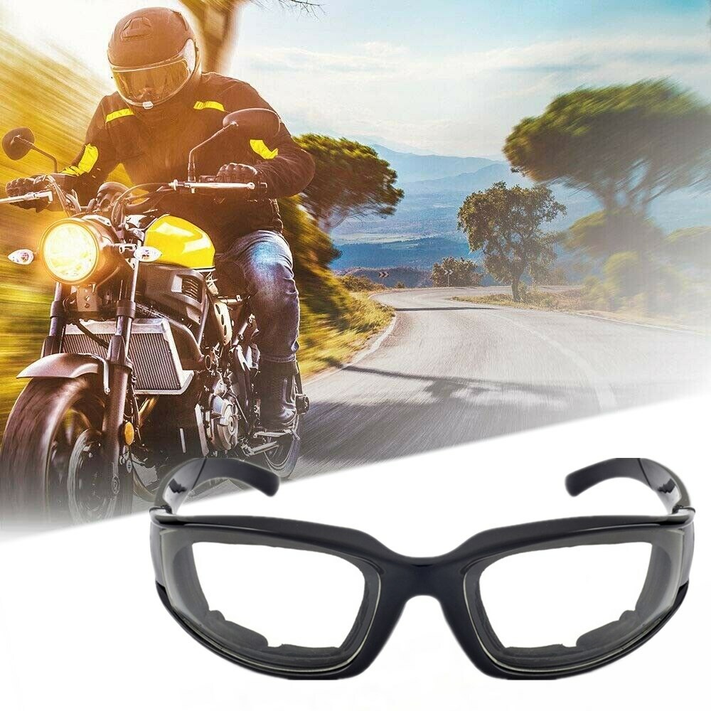 Motorcycle Riding Sunglasses Eye Goggles Bike Glasses Outdoor UV400 Clear Lens