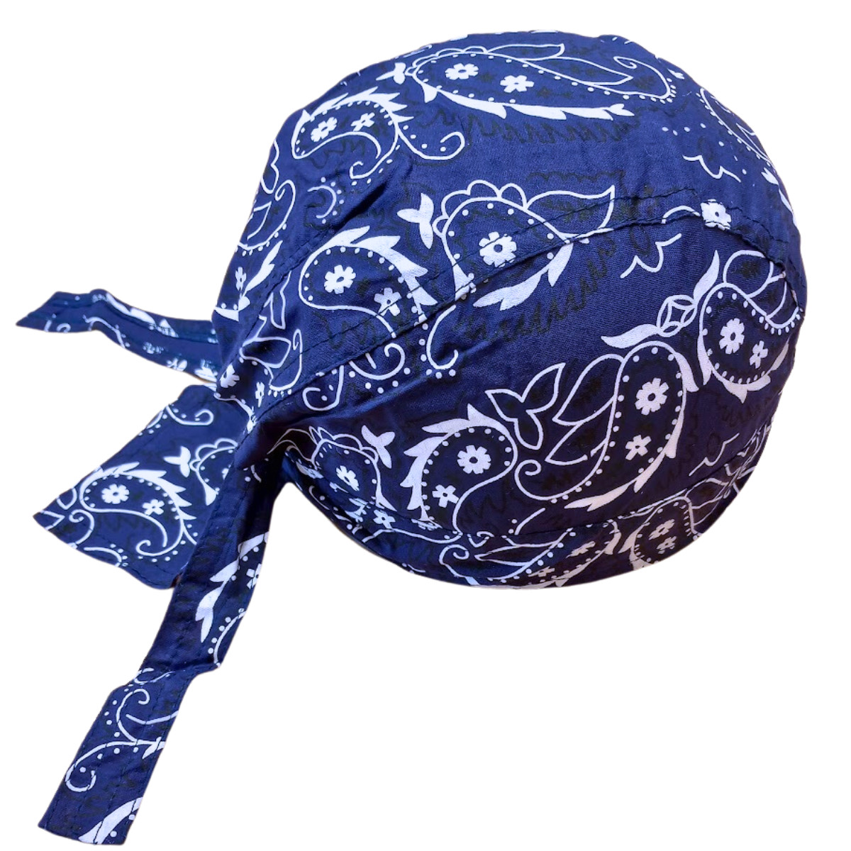 Blue Durag Skull Cap Head Wrap Biker Motorcycle Du Do Paisley Bandana Doo Rag