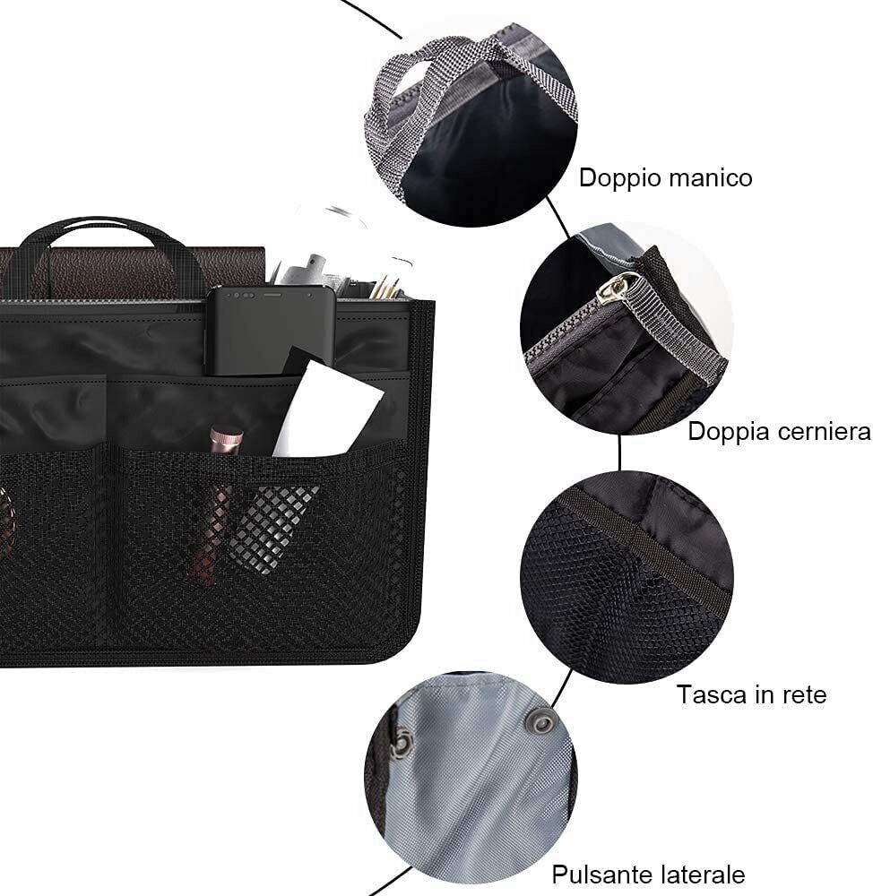 Tote Organizer Insert Bag Women Travel Large liner Handbag Purse Lady Makeup