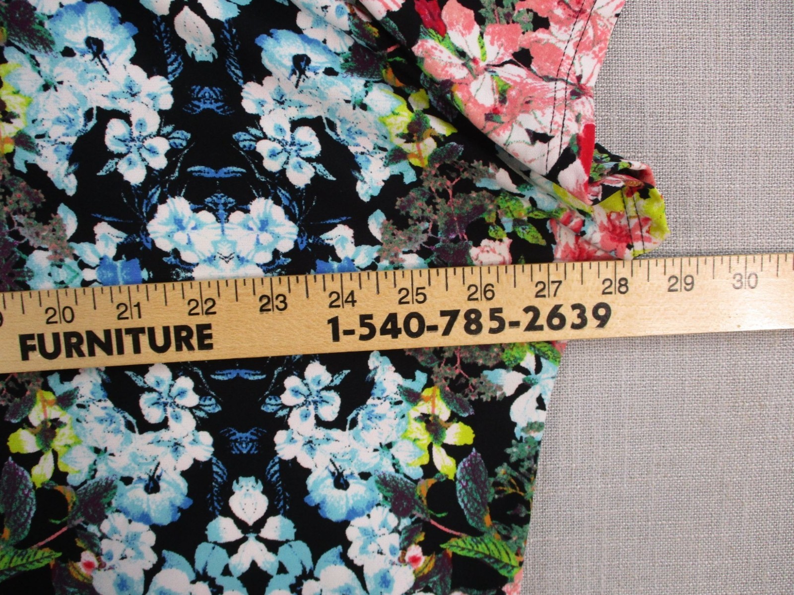 Dressbarn Womens Floral Print Top 2X Polyester Spandex Blend Made In USA