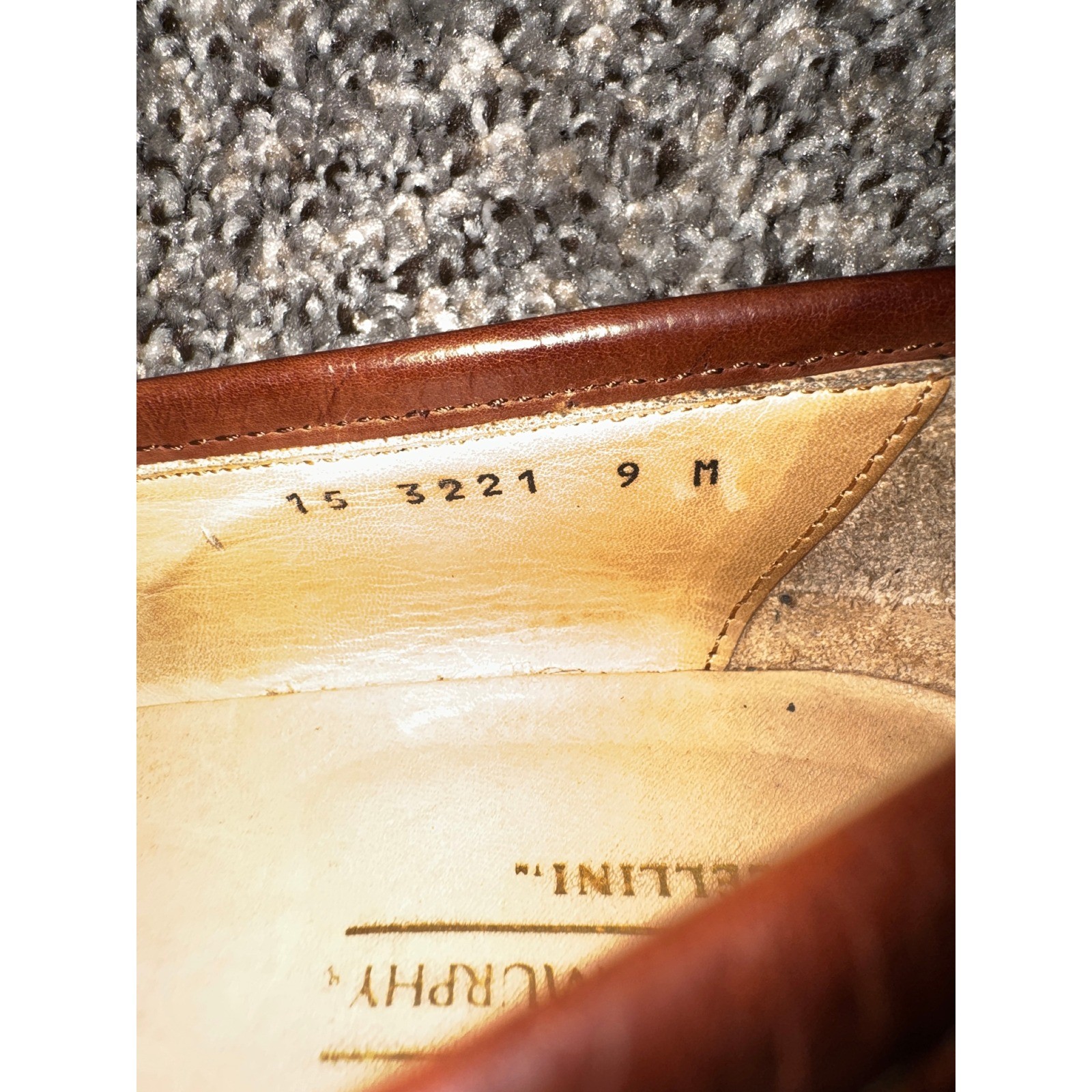 Johnston & Murphy Cellini Mens 9 M Brown Leather Black Woven Tassel Loafers