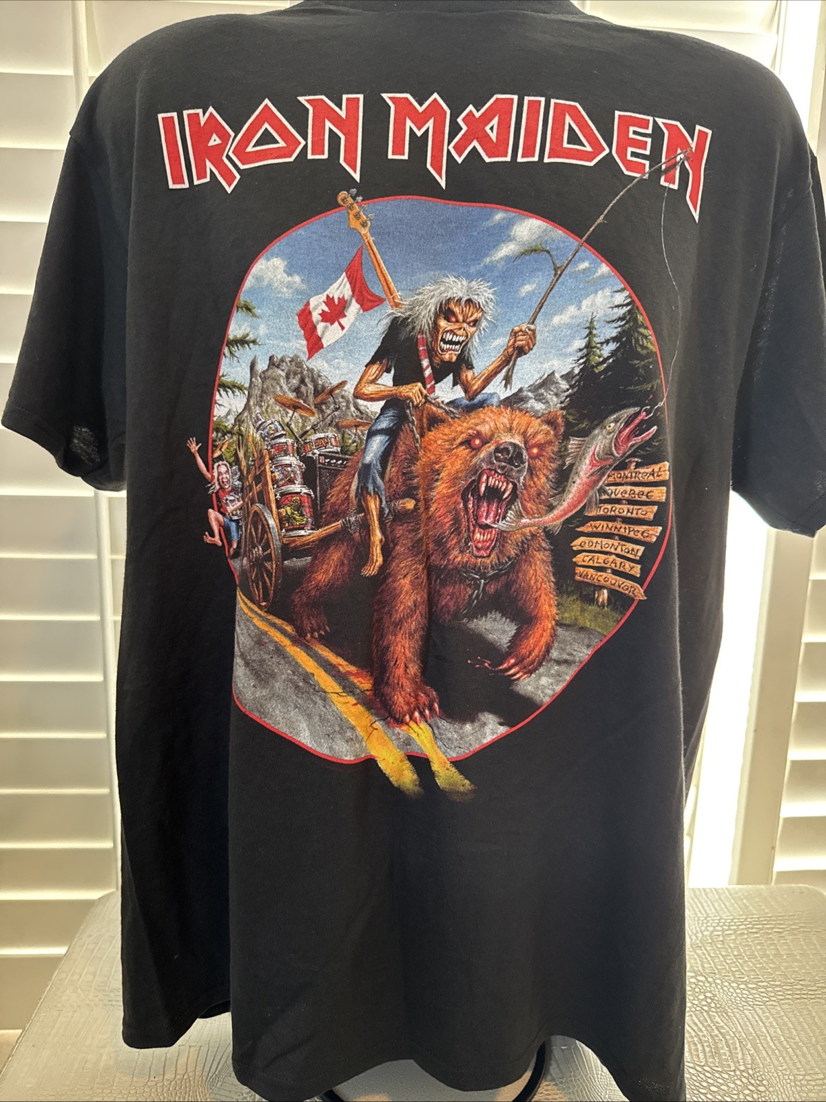 Official Iron Maiden Legacy of the Beast Canadian Tour 2019 T Shirt in Large New