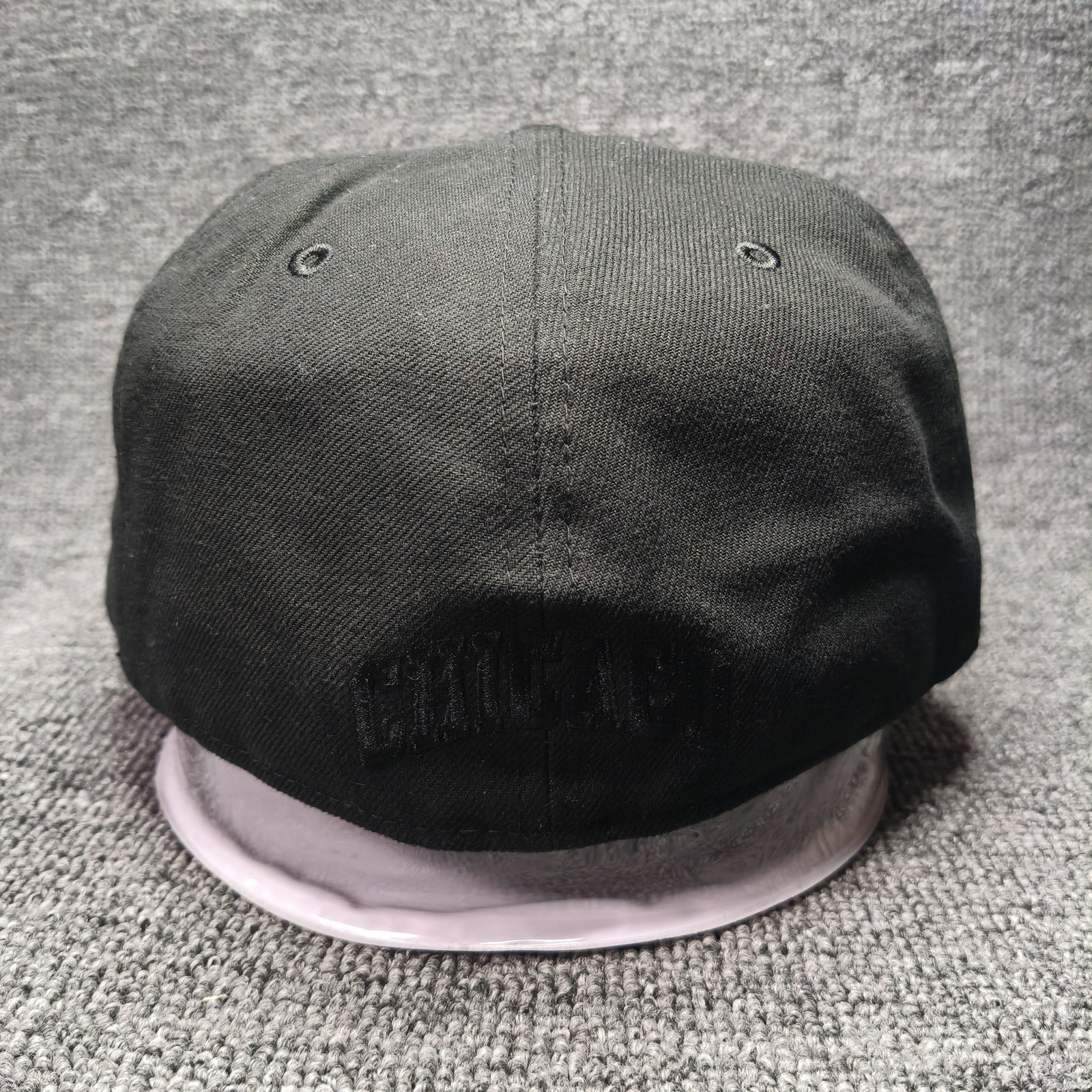 New Era Chicago Bulls 59FIFTY Fitted Black Red Underbrim 6 7 8 Hat