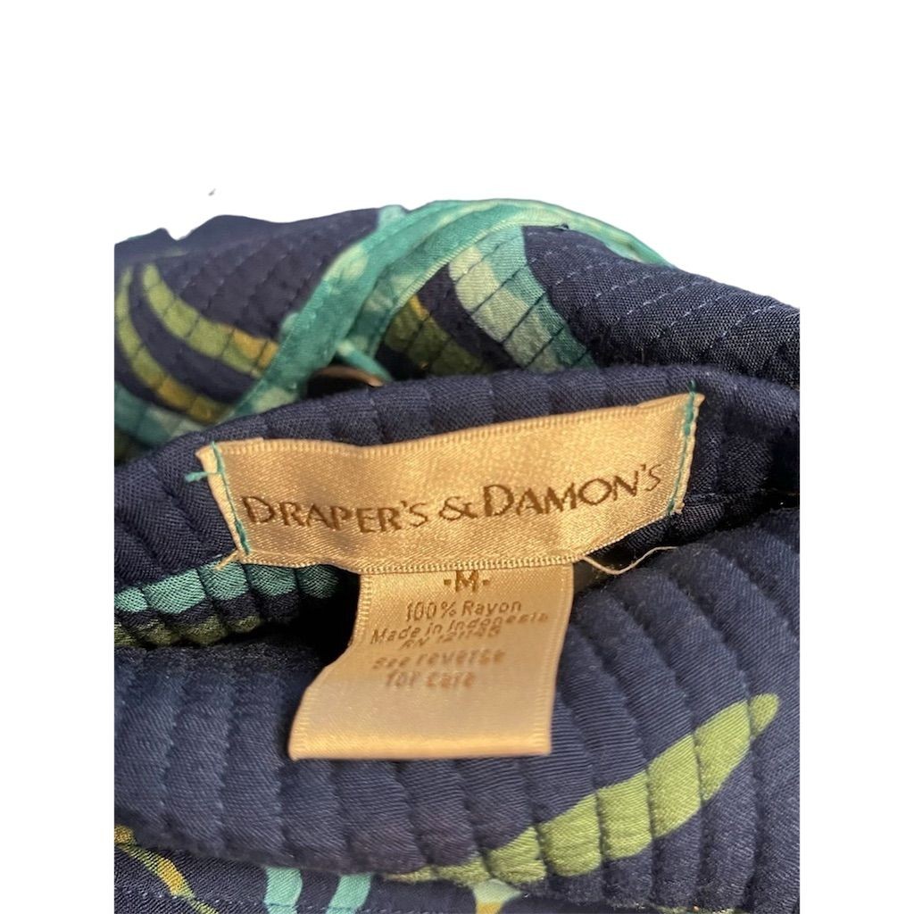 Draper’s & Damon’s Womens M Reversible Dragonfly/Swirl Quilted Jacket Multicolor
