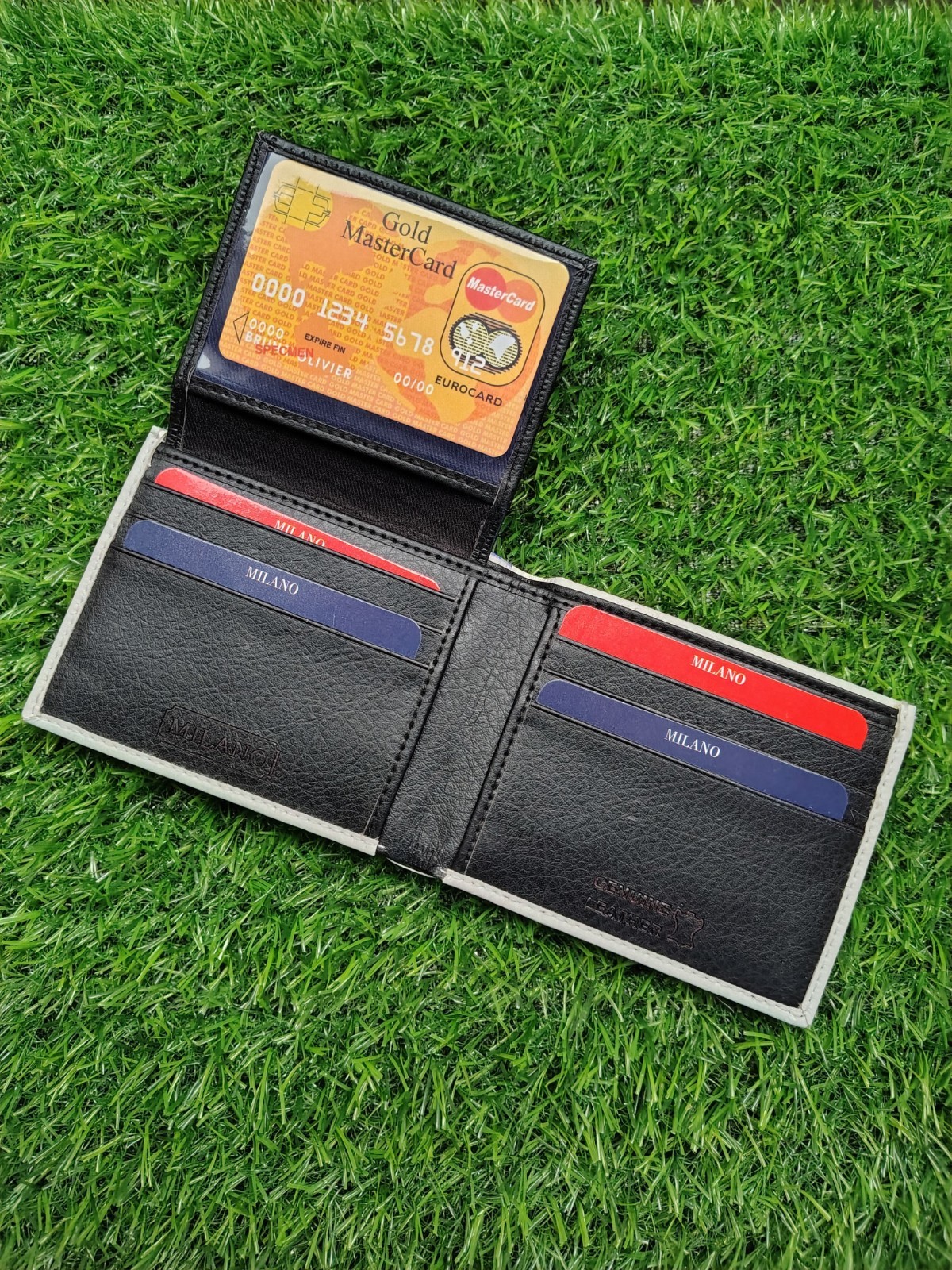 USA $100 One Hundred Dollar Print Men’s Leather Bifold Novelty Wallet for Gift