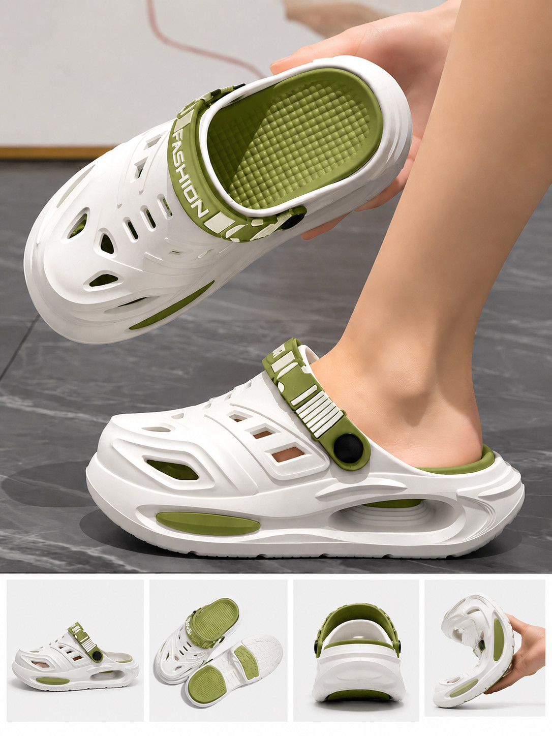 Men’s EVA Arch Support Clogs Lightweight Breathable Anti Slip Casual Sandals Out