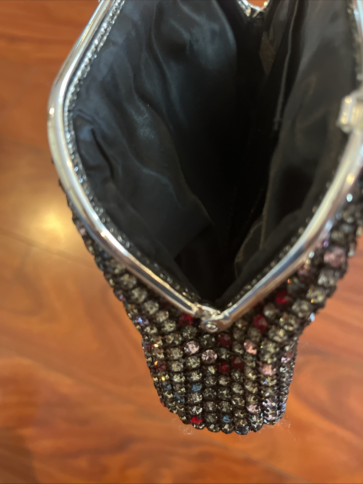 Beautiful Vintage Colorful Rhinestone clutch Made In West Germany READ