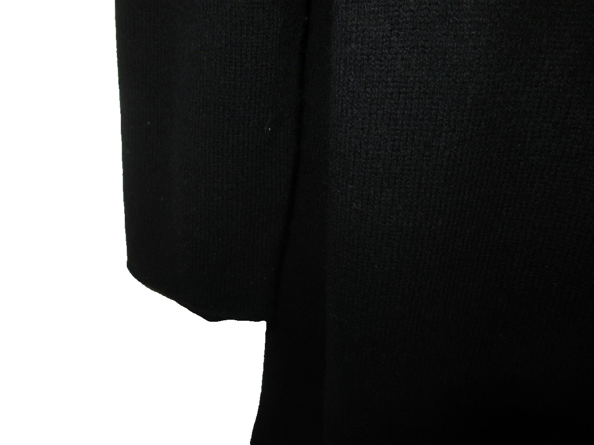 Neiman Marcus 100% Cashmere Black Open Front Cardigan Duster Plus Size 1X