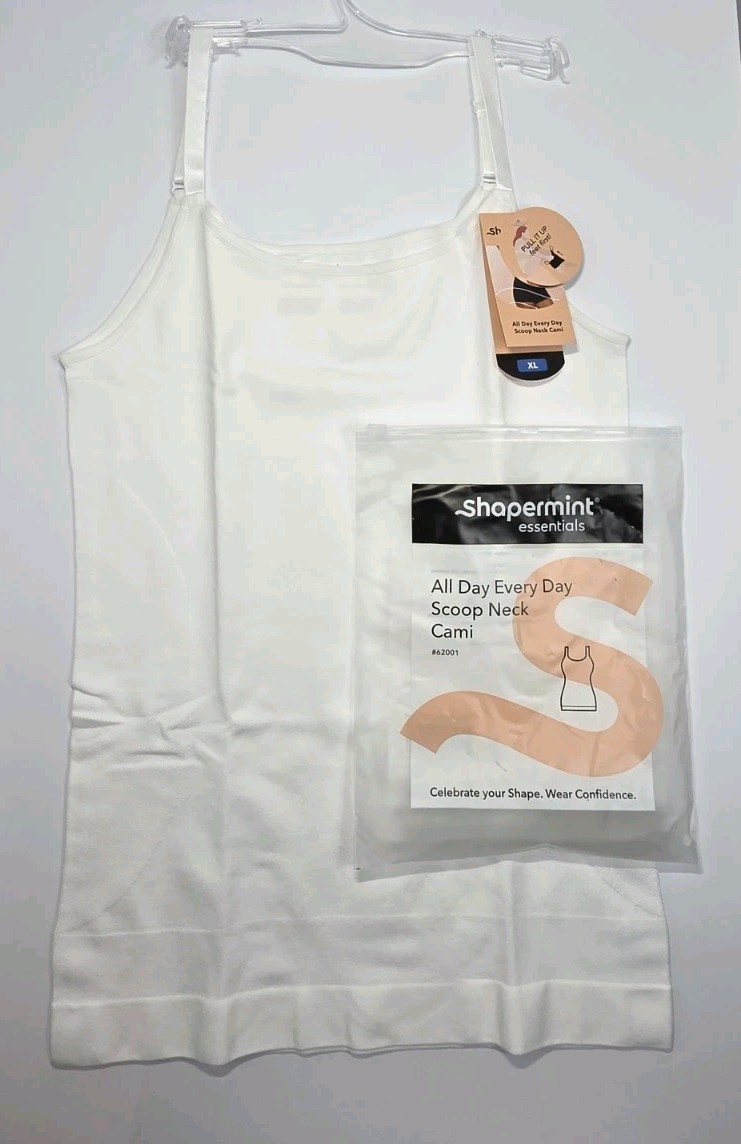 Shapermint Women’s All Day Every Day Scoop Neck Cami X-Large White New