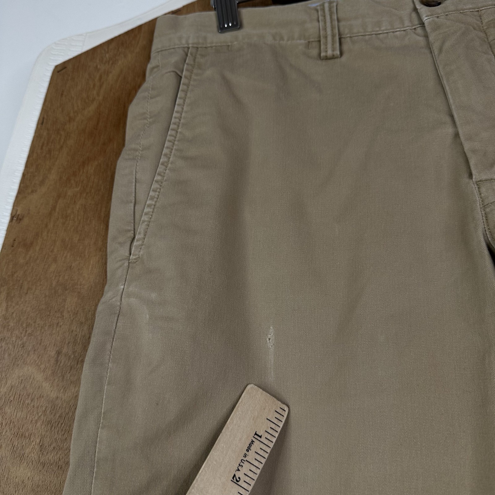 Polo Ralph Lauren Pants Mens 30×30 Khaki Brown Cotton Chino Flat Front Straight