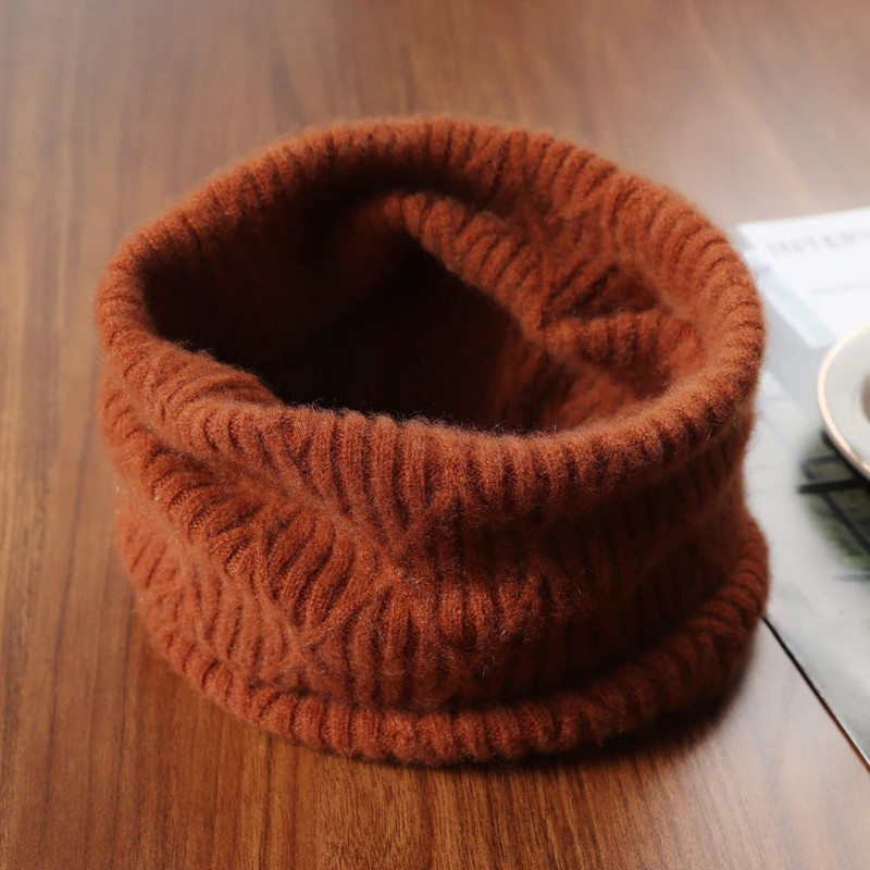 100%Wool Ring Scarf for Women&Men Autumn Winter Soft Warm Cashmere Scarves