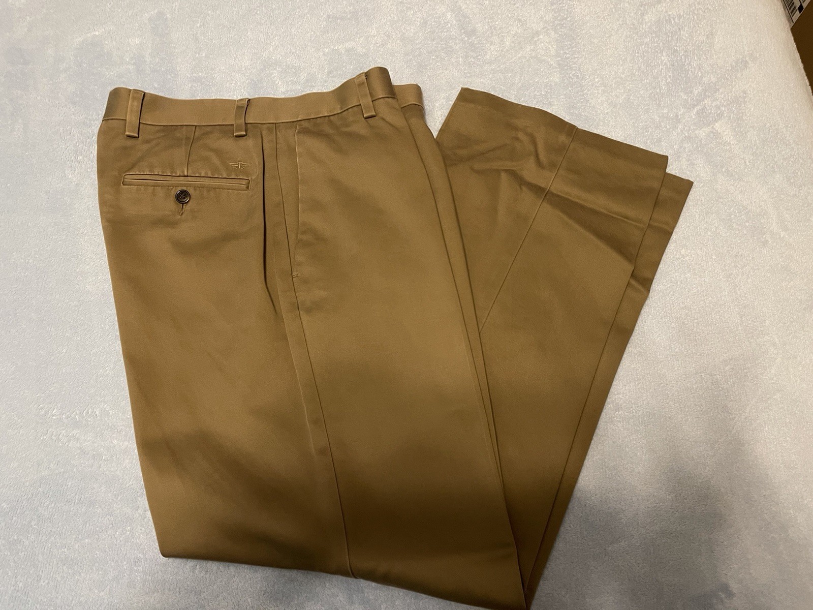 DOCKERS D3 CLASSIC FIT 32×30 TAUPE BROWN MENS STRAIGHT FRONT DRESS PANTS COTTON