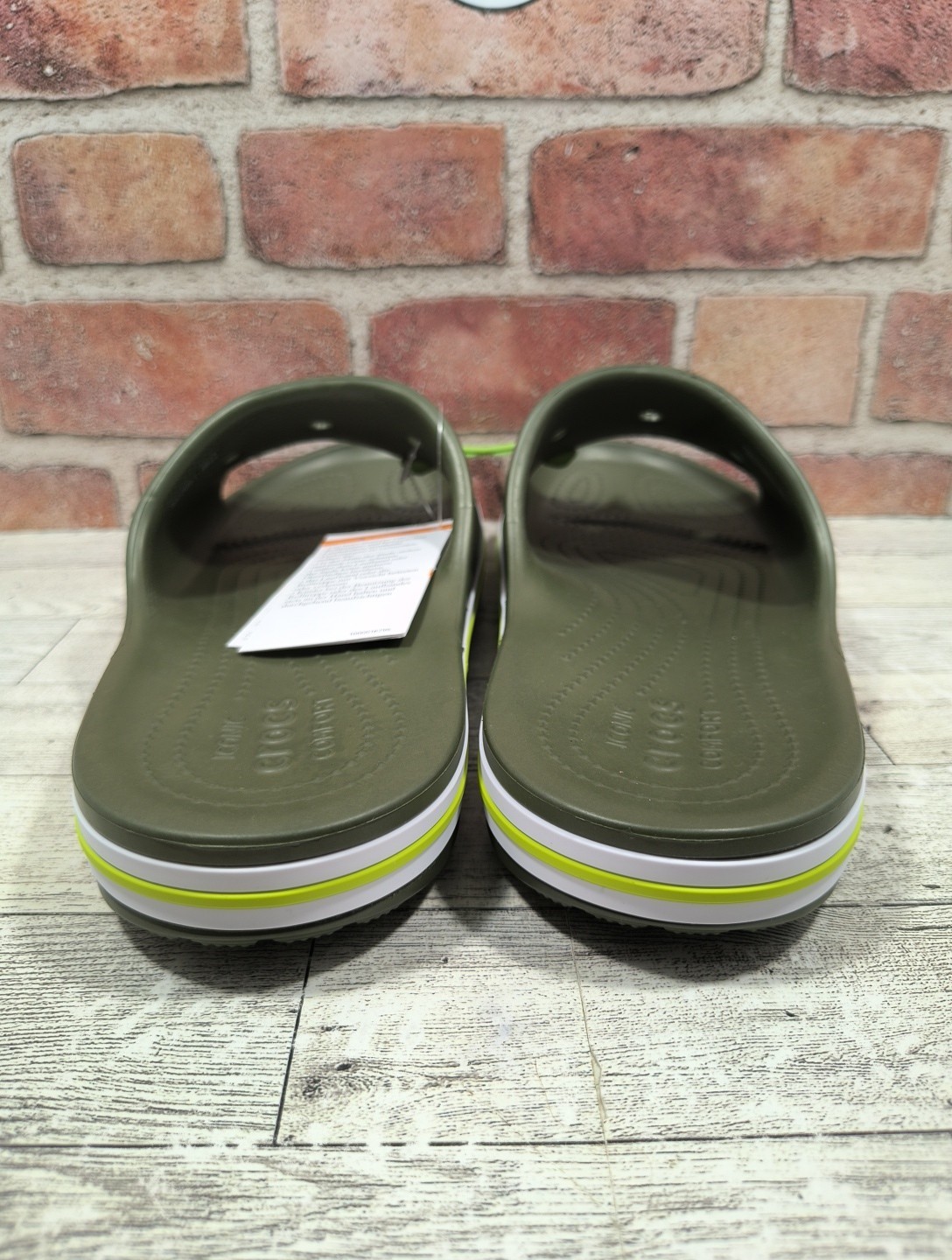 Crocs Bayaband Slide Sandals Men’s Size 11 Army Green 205392-309 NWT