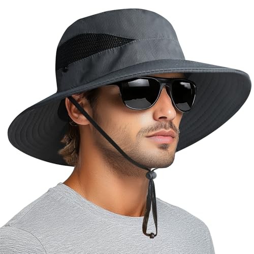 Sun Hat UPF 50+ Wide Brim Bucket Hat Fishing Hiking Beach Outdoor Unisex