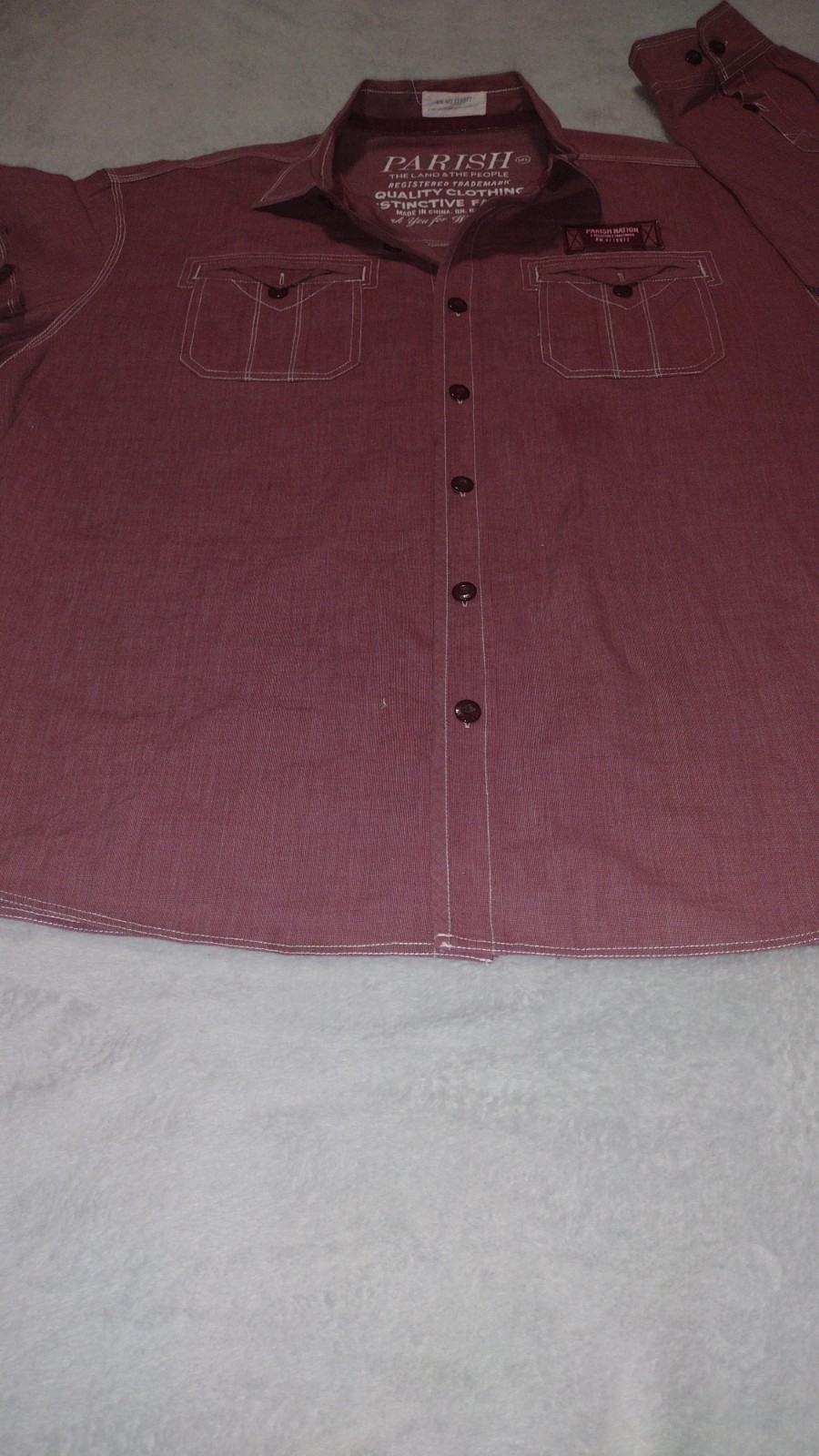 Parish The Land & The People Mens Shirt Size 3XL Contrast Stitch Button Down