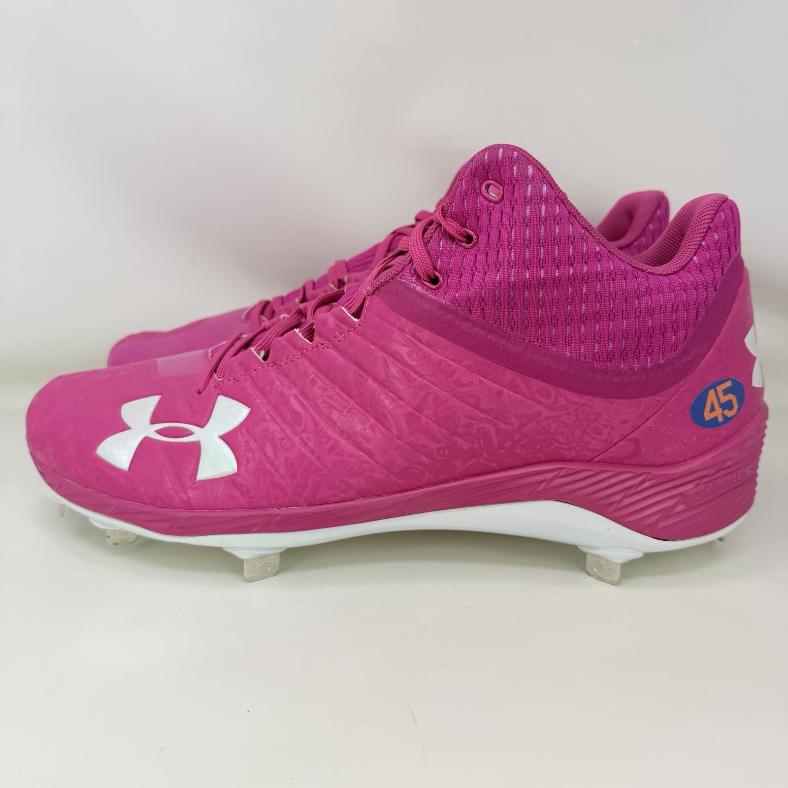 Under Armour Bryce Harper 3 Mother’s Day Baseball Cleats Pink Men’s Size 14