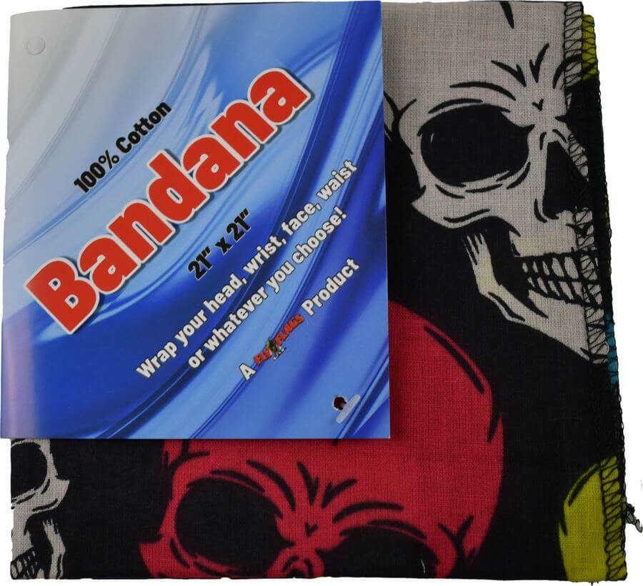 Bandana – Skulls – 21″ x 21″ – Cotton