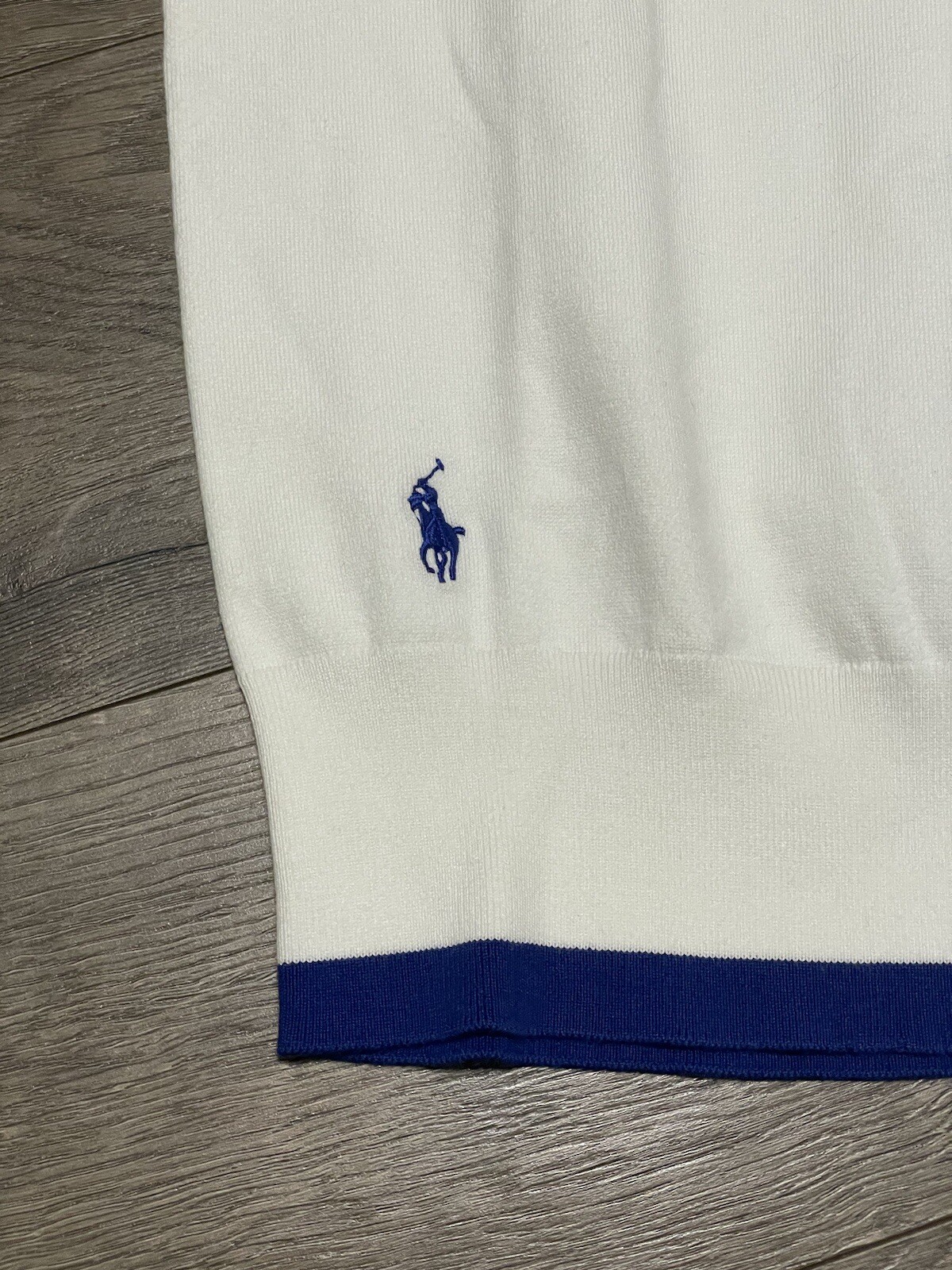 Polo Ralph Lauren Womens US Open Short Sleeve White Sweater Size M NWT MSRP $90