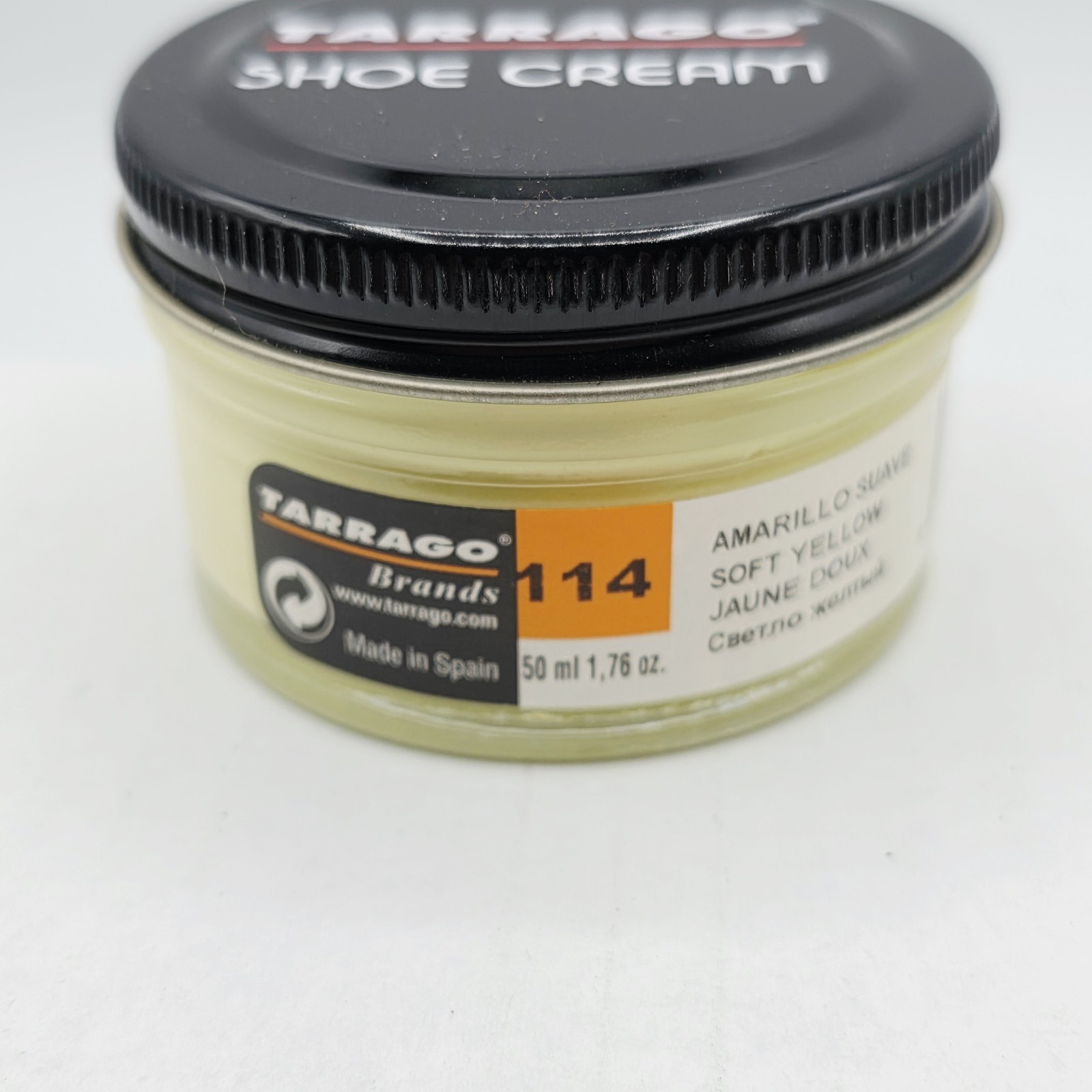 Tarrago Shoe Polish # 114 Soft Yellow Cream Leather Protector 1.76 oz. 50ml Boot