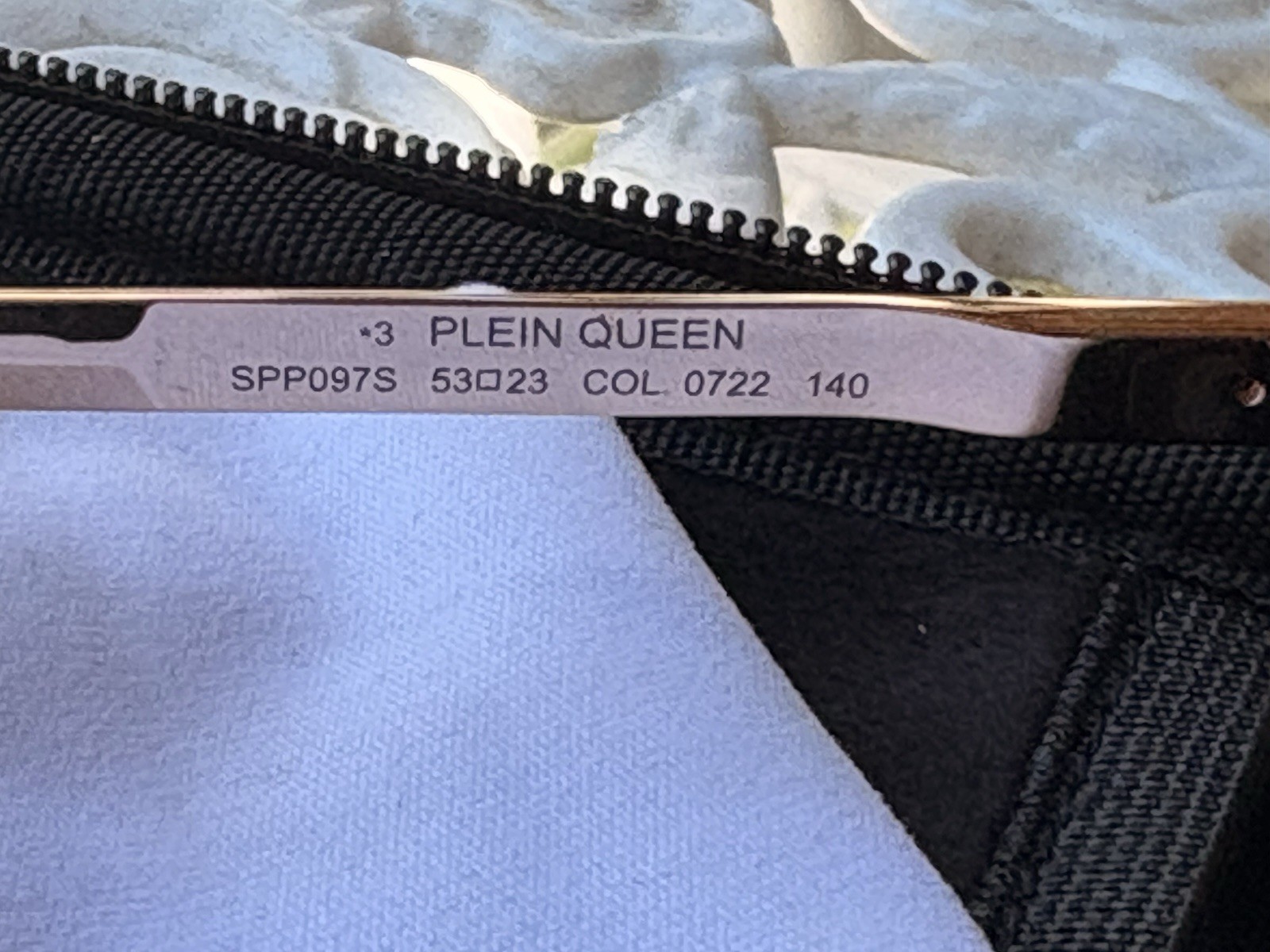 Philipp Plein Plein Queen SPP121S 0722 Sunglasses Dark Tortoise Green Lens 56mm