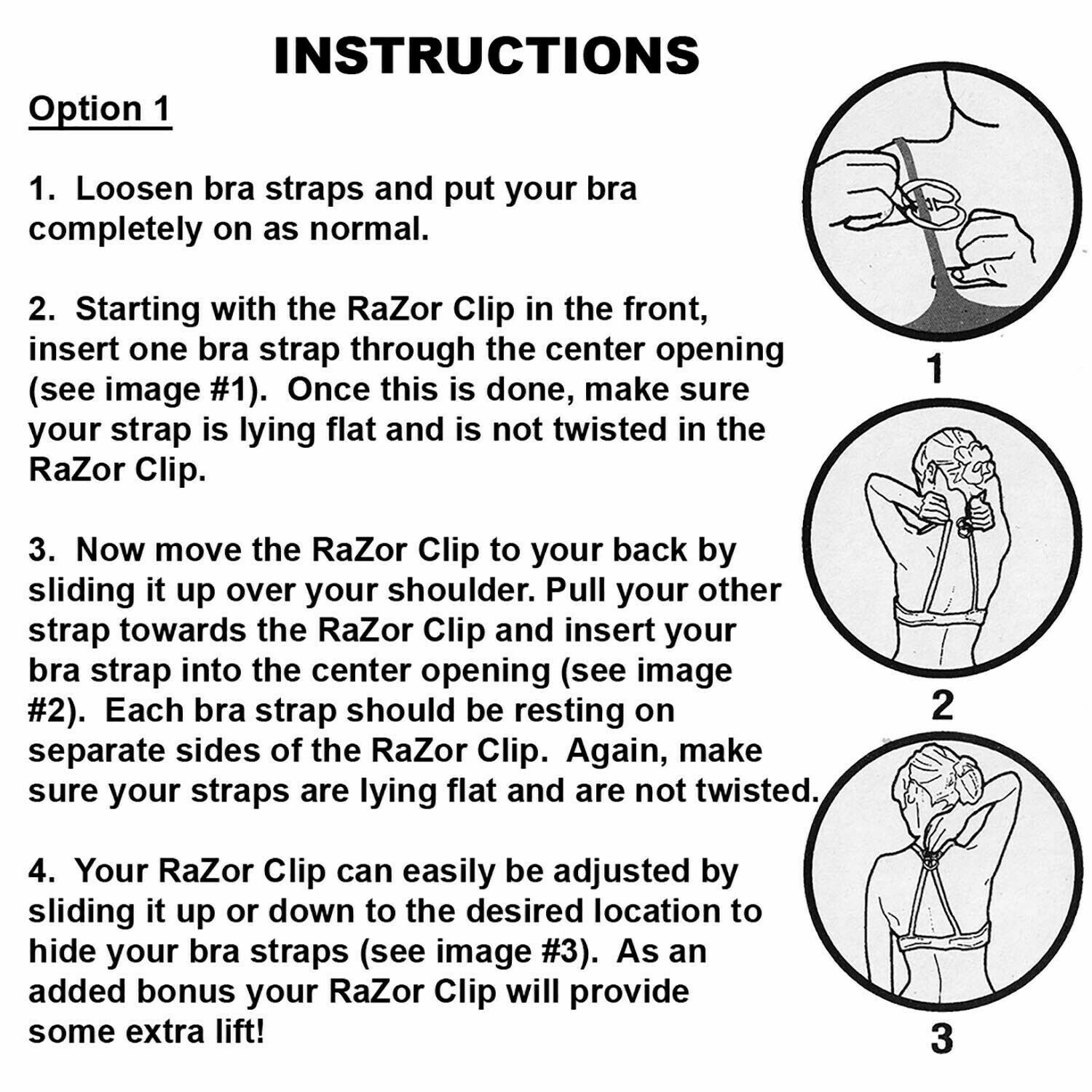 Razor Clips Bra Strap Clips Made in USA Racer Back Conceal Straps Cleave Control