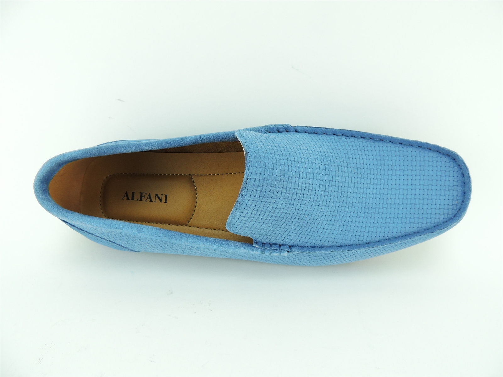 Alfani Men’s Kendric Textured Drivers Denim Grey Suede Size 9 M