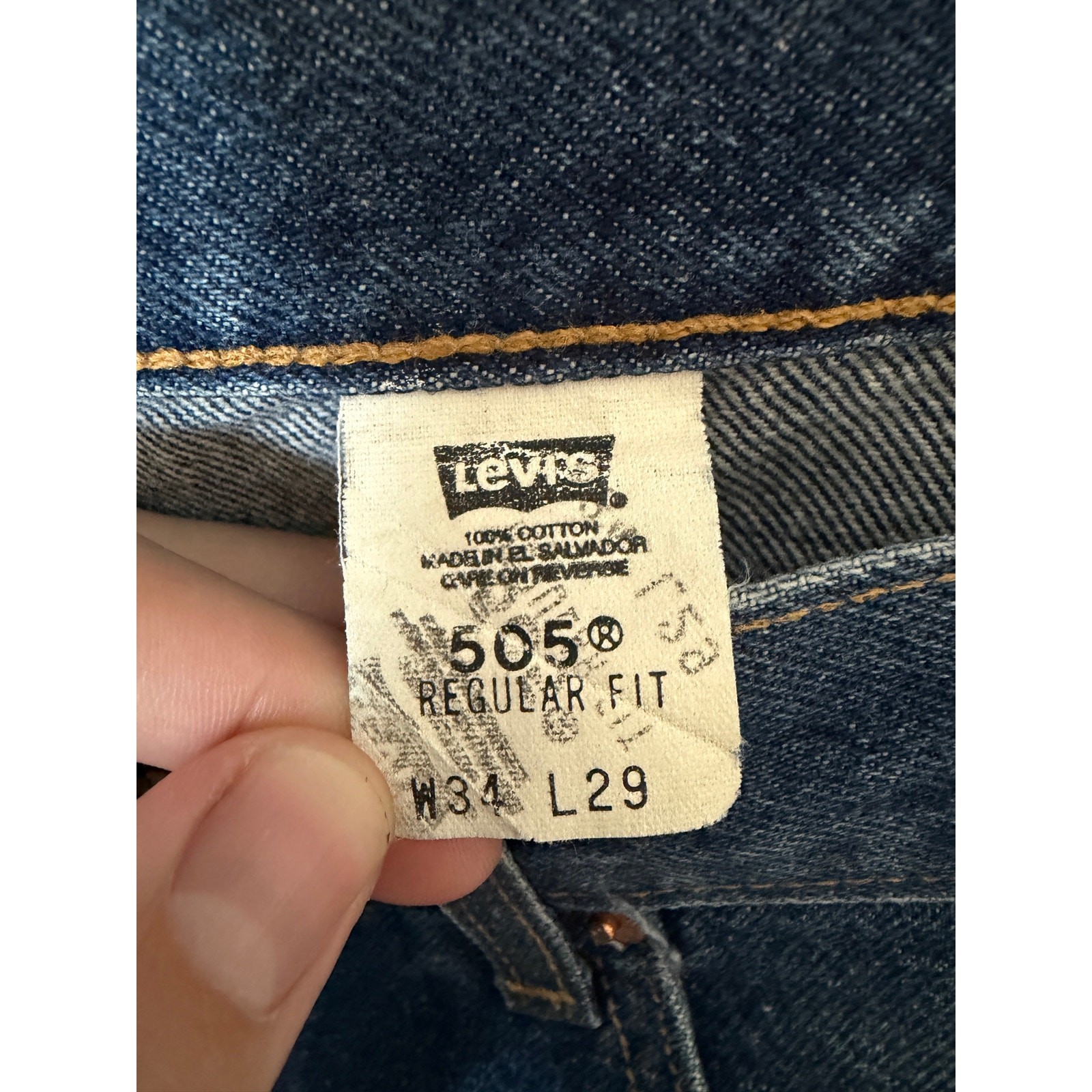 Levi’s 505 Regular Fit Jeans Men’s 33×29 Blue Medium Wash Straight Leg Denim