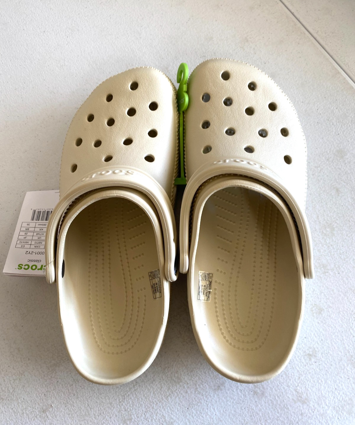 Crocs Classic Clog Unisex Slip On Ultra Light Water-Friendly Sandal-Bone