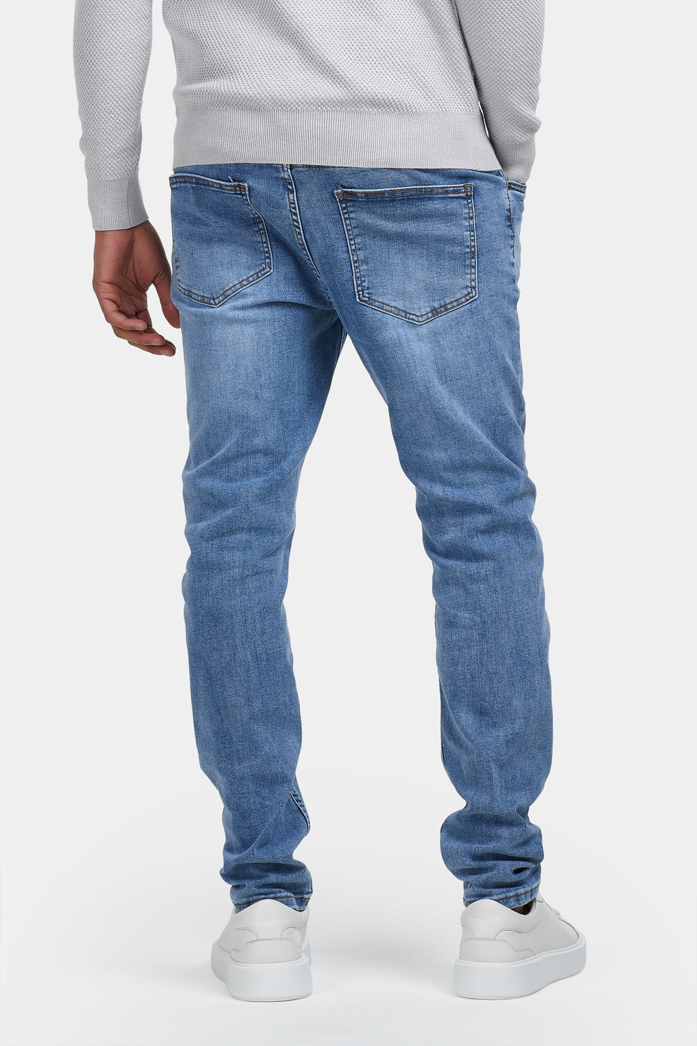 Mens Slim Fit Jeans Stretch Denim Pants Slim Skinny Casual Designer Jeans