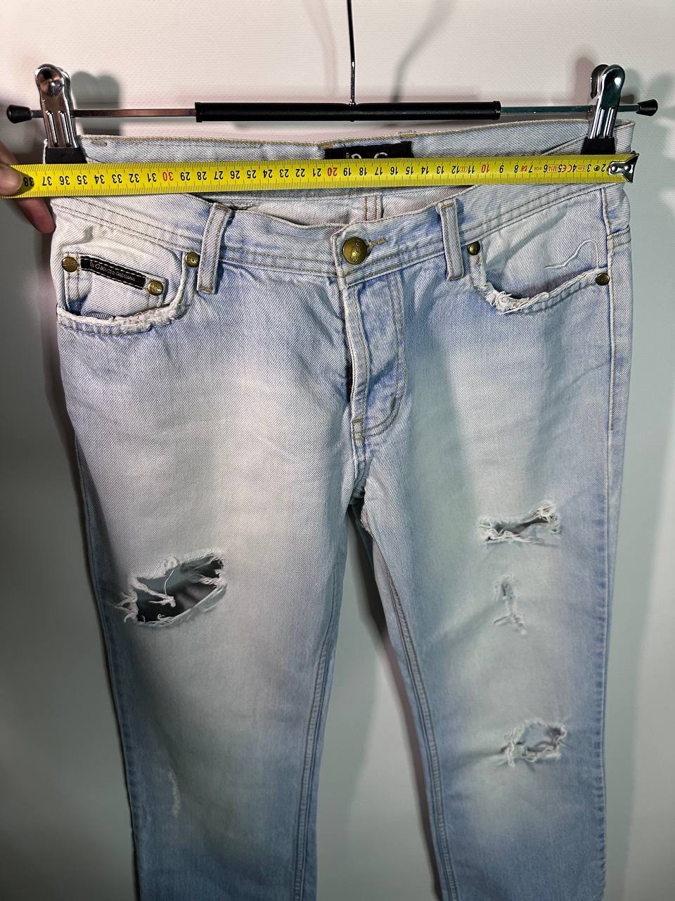 Vintage D&G Dolce Gabbana Ripped Destroyed Jeans Grunge Cult Denim Itierre 28