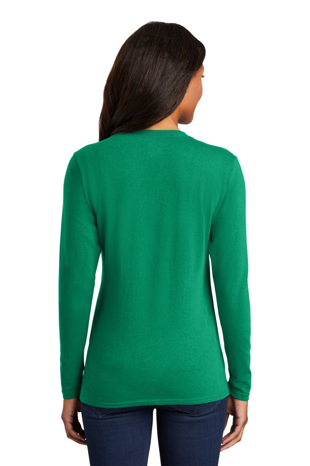 Port & Company LPC54LS Womens Long Sleeve Cotton Crew Neck Stylish T-Shirt