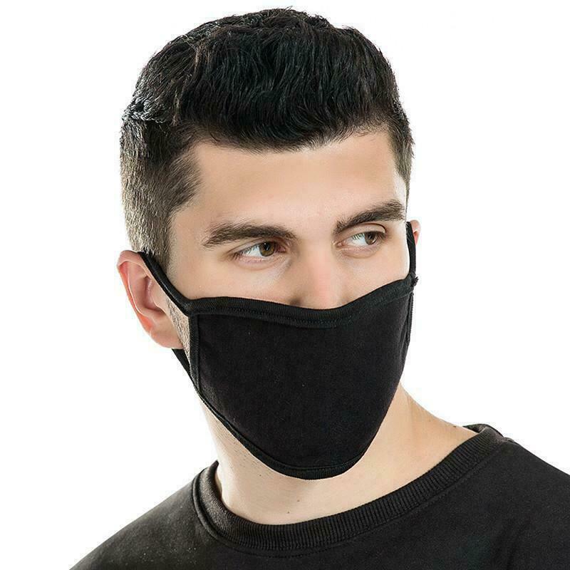 [5-Pack] Black Face Fashion Mask Washable Reusable Unisex Adult MASK US SELLER